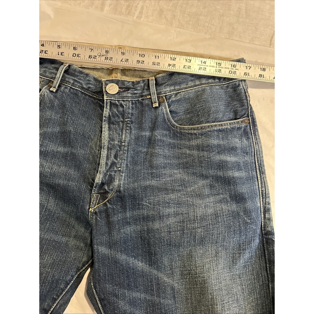 Levis Made Crafted Jeans 32x32 Button Fly Premium Denim‎ Straight Leg Blue - Picture 6 of 12